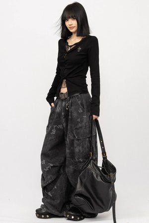 Gothic Lace Patchwork Top