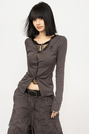 Gothic Lace Patchwork Top