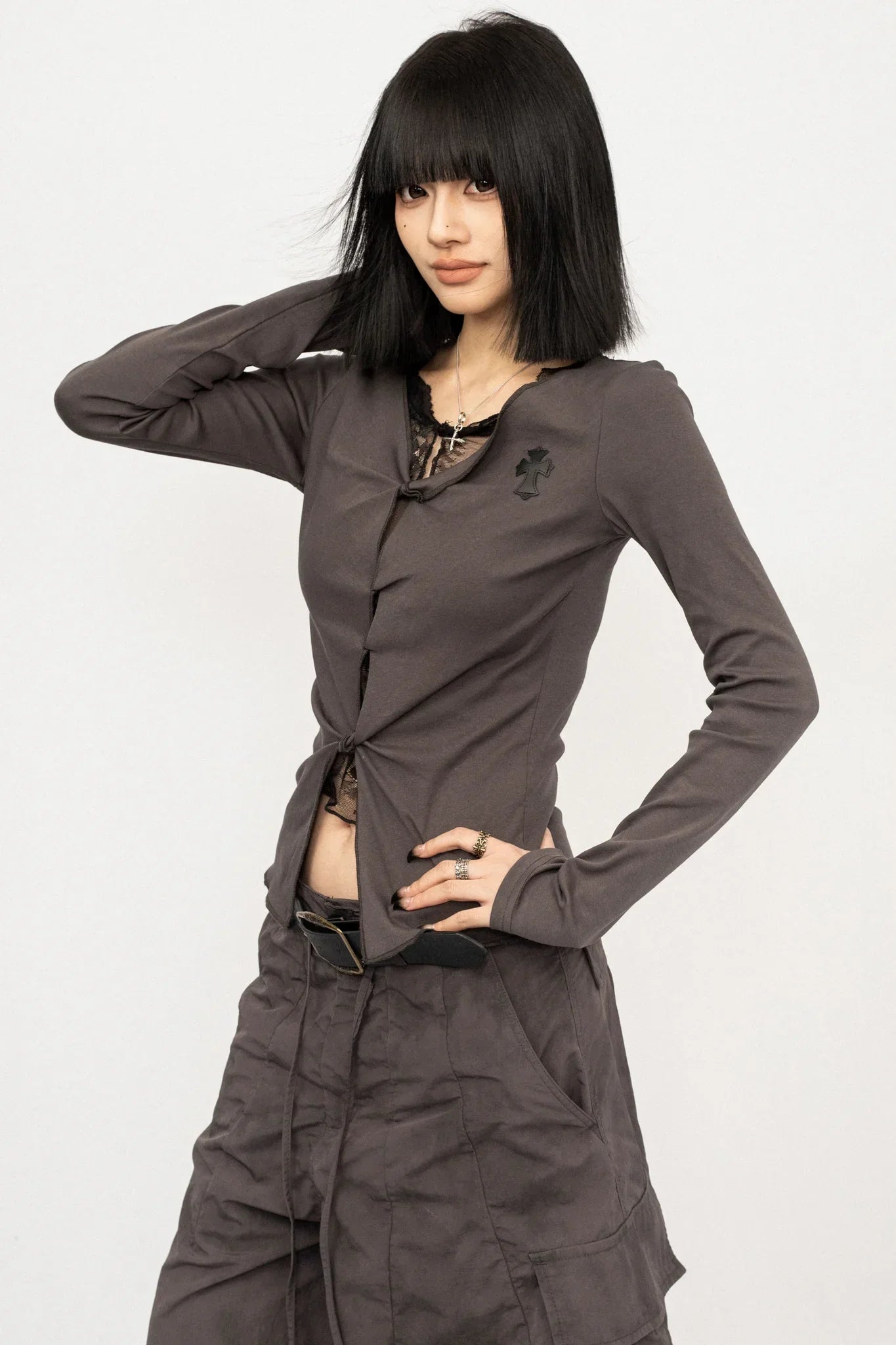 Gothic Lace Patchwork Top