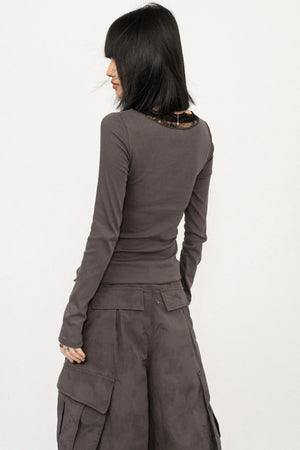 Gothic Lace Patchwork Top