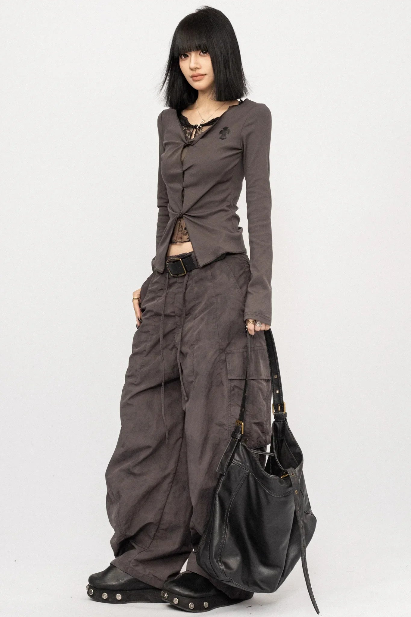 Gothic Lace Patchwork Top