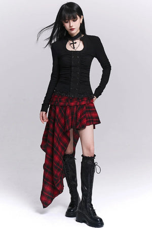 Gothic Waist-Cinching Top