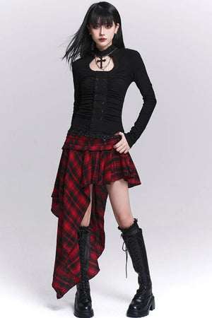 Gothic Waist-Cinching Top