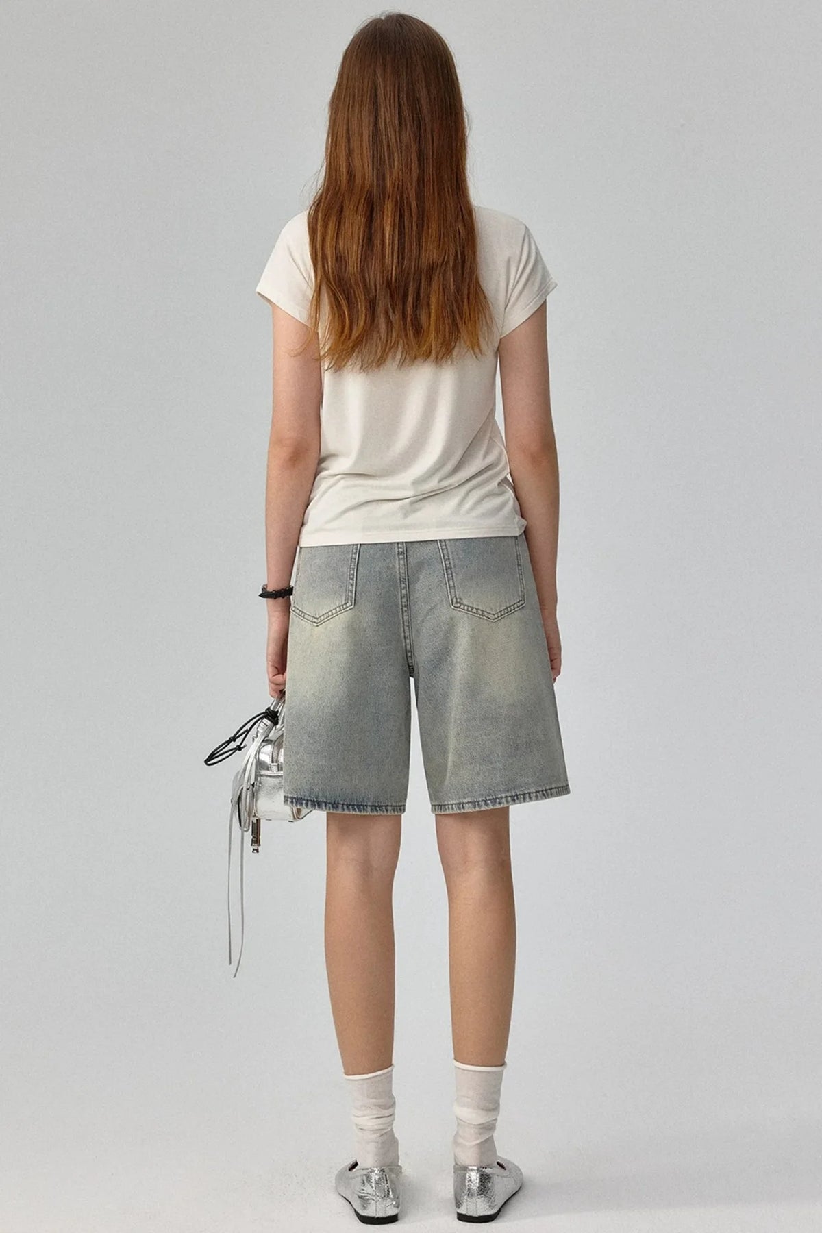 Gradient Blues Denim Shorts