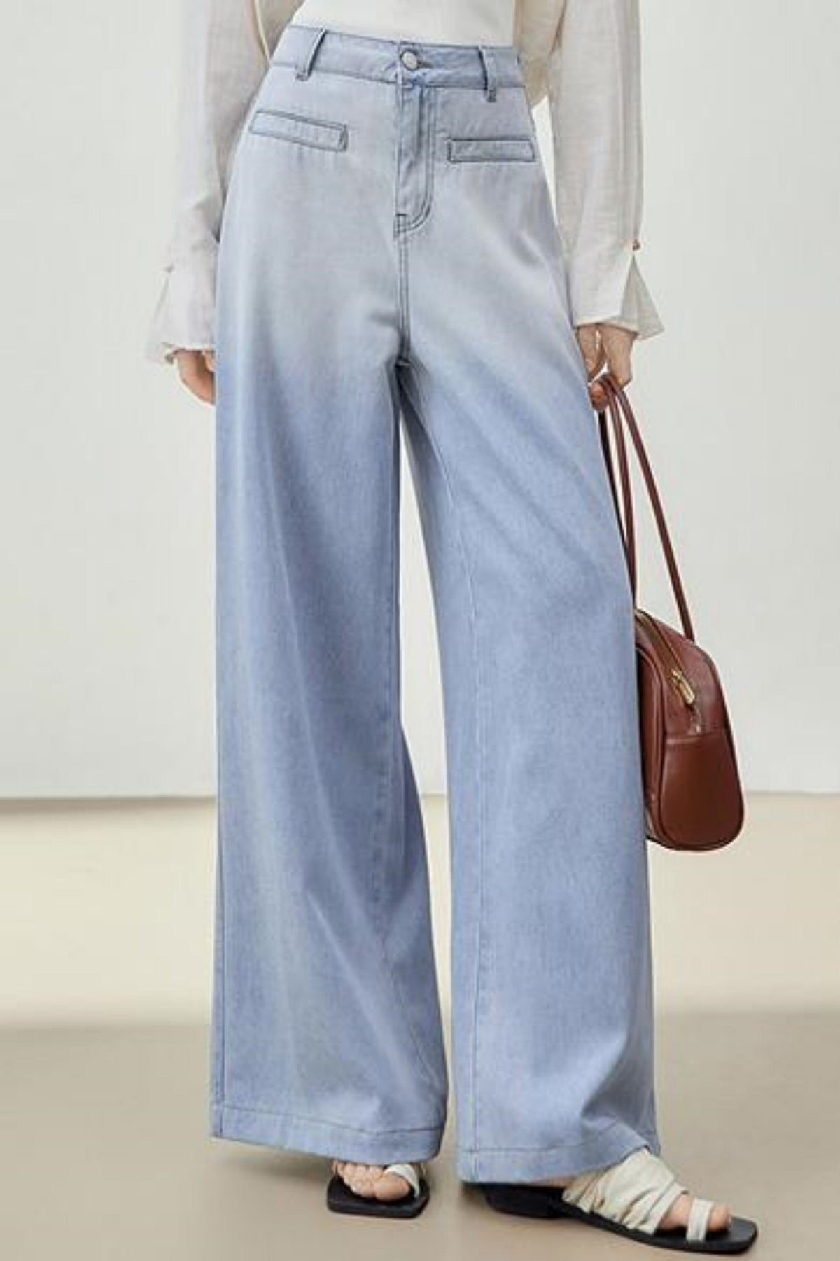 Gradient Loose Wide-Leg Jeans