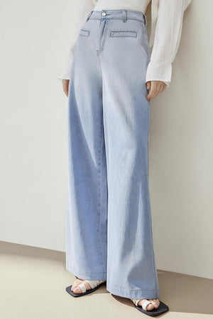 Gradient Loose Wide-Leg Jeans