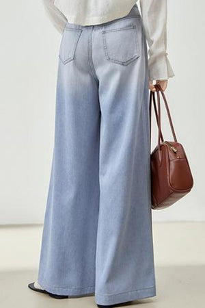 Gradient Loose Wide-Leg Jeans