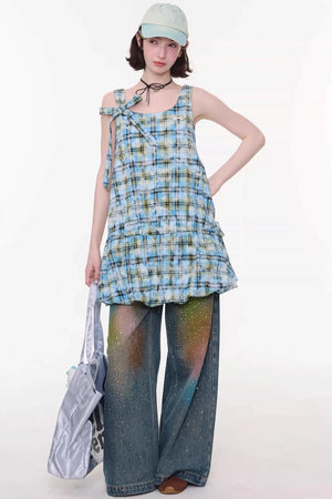 Gradient Rainbow Denim Pants