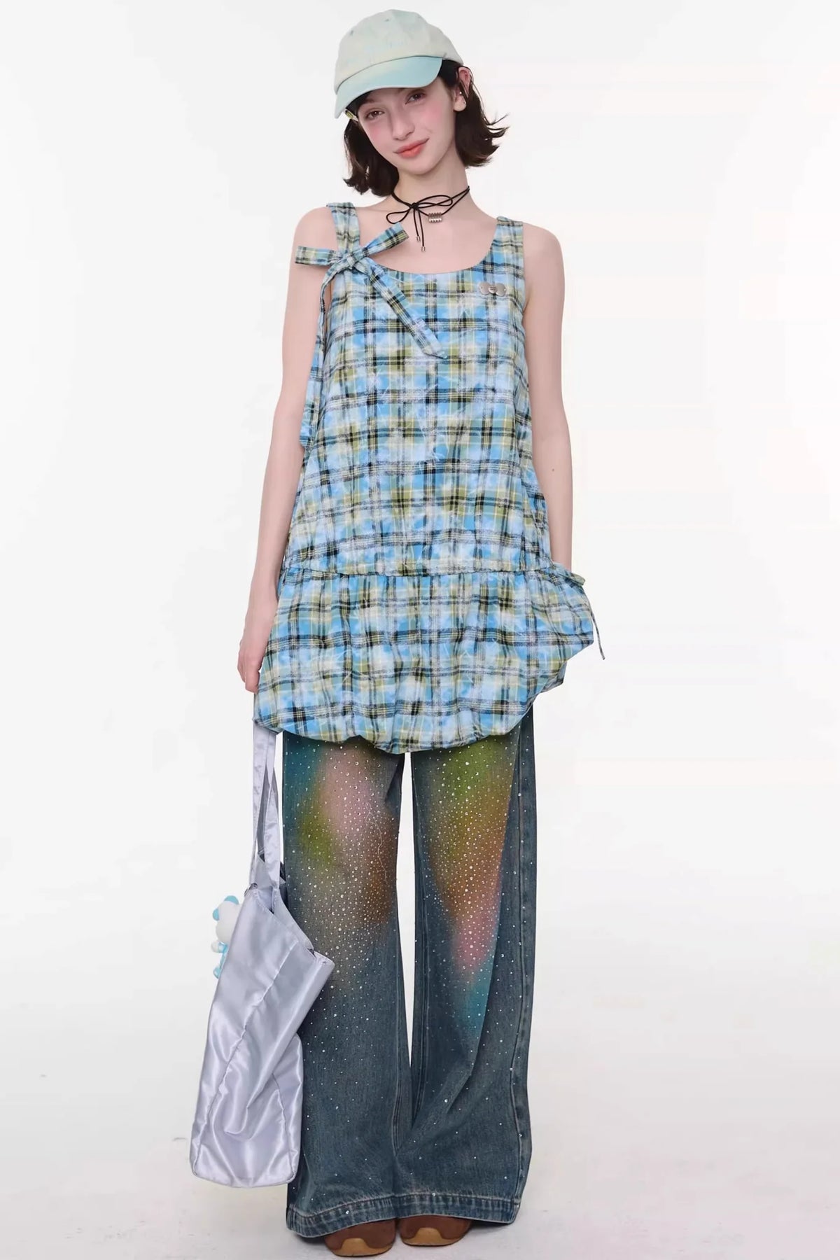 Gradient Rainbow Denim Pants