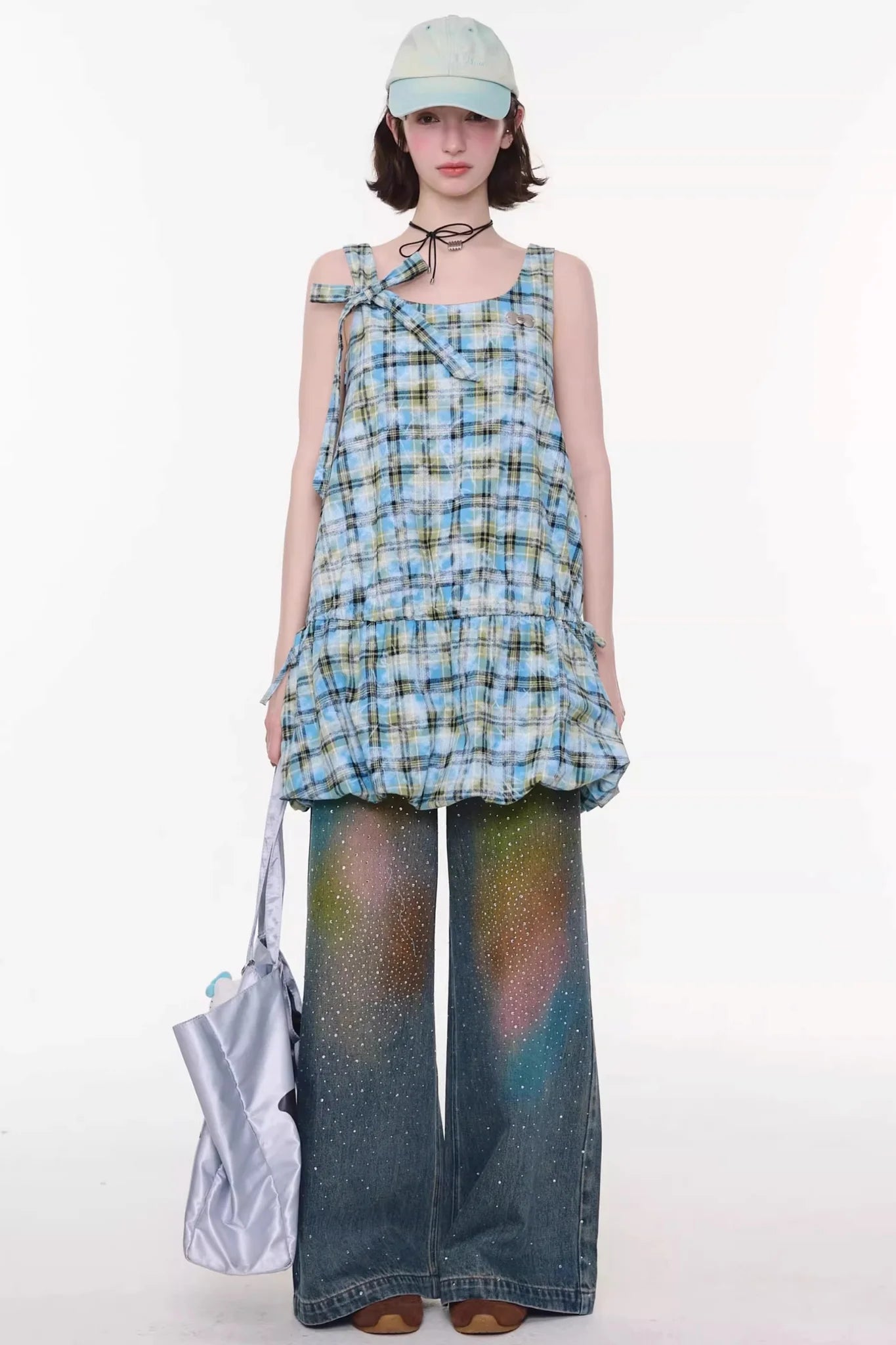 Gradient Rainbow Denim Pants