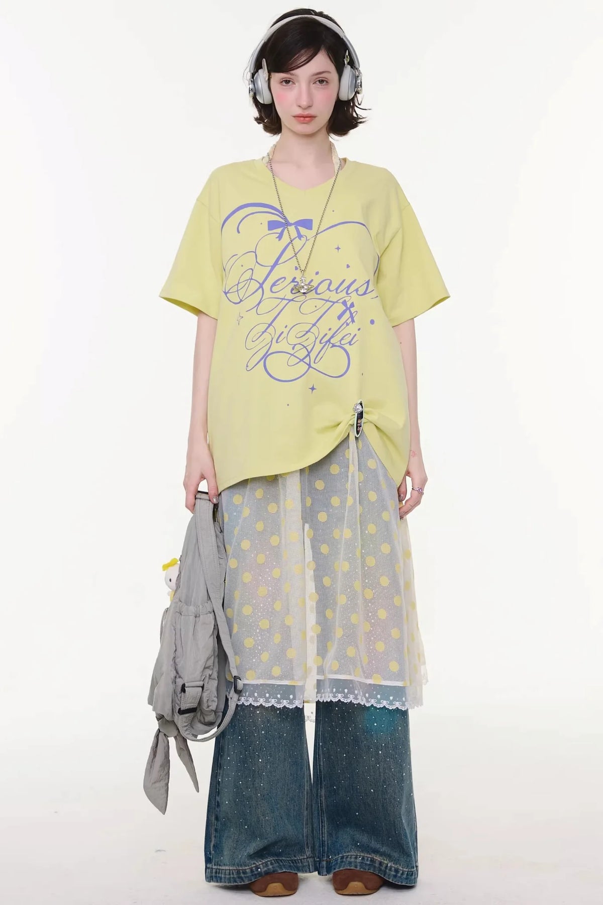 Gradient Rainbow Denim Pants