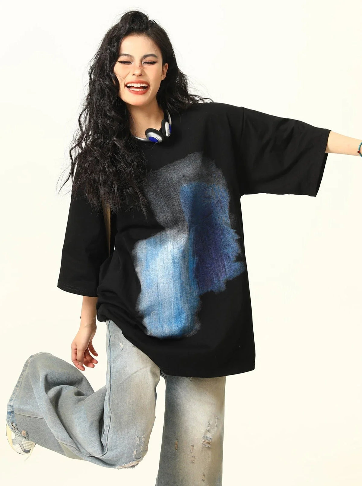 Graffiti Print Short Sleeve T-Shirt