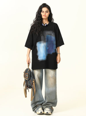 Graffiti Print Short Sleeve T-Shirt