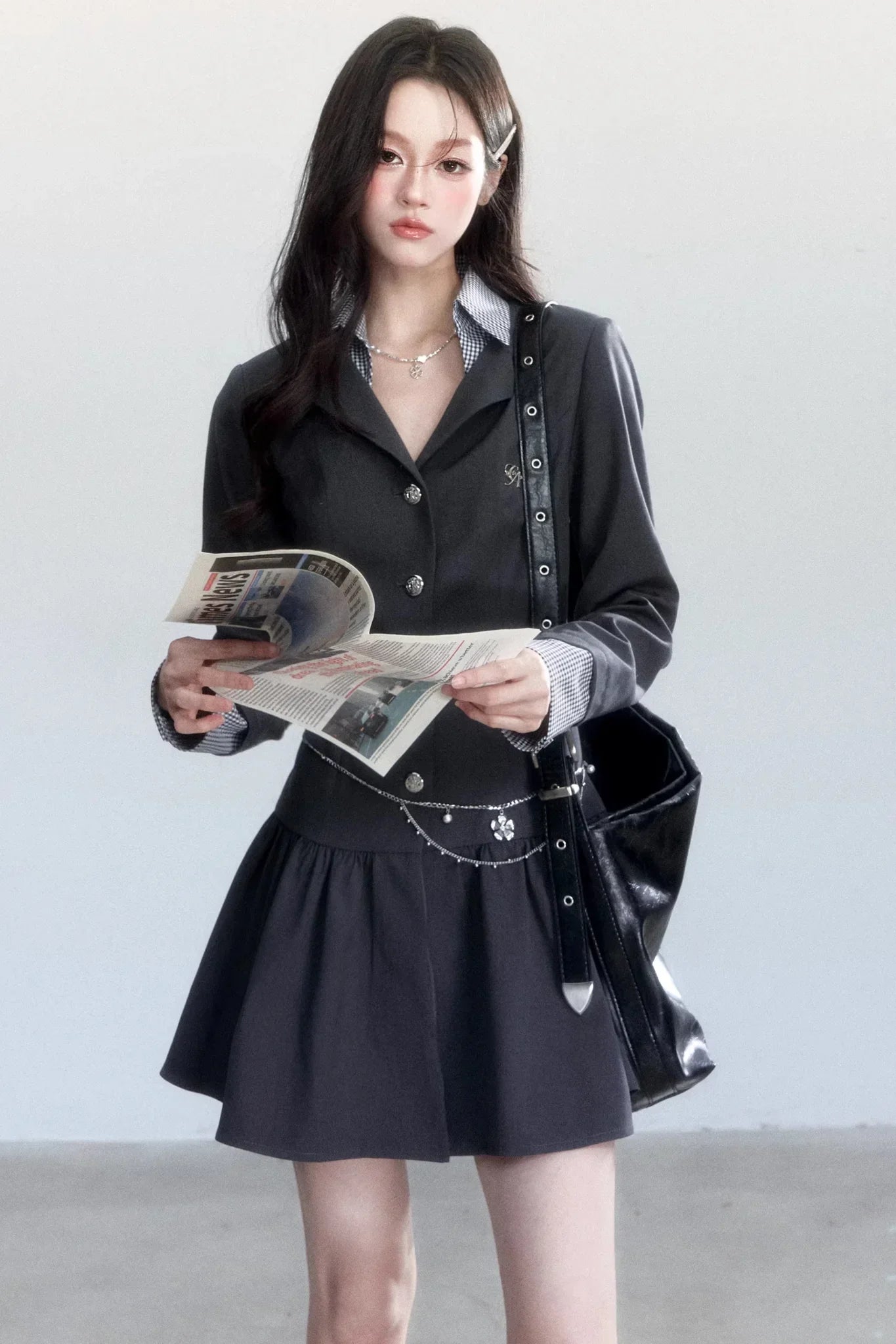 Gray Intellectual Dress