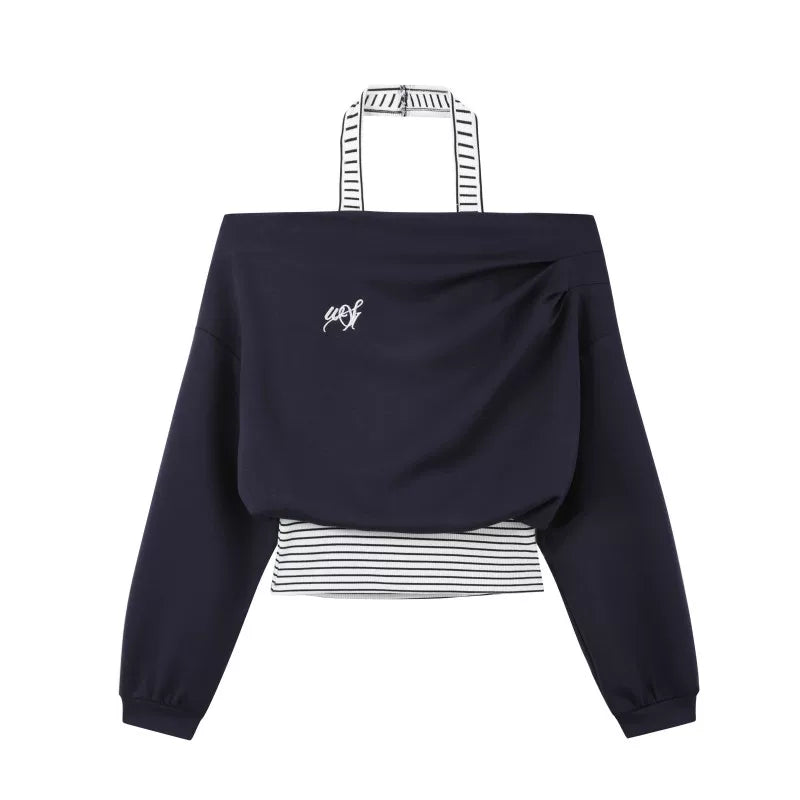 Gray Knitted Sporty Suit Set-Up