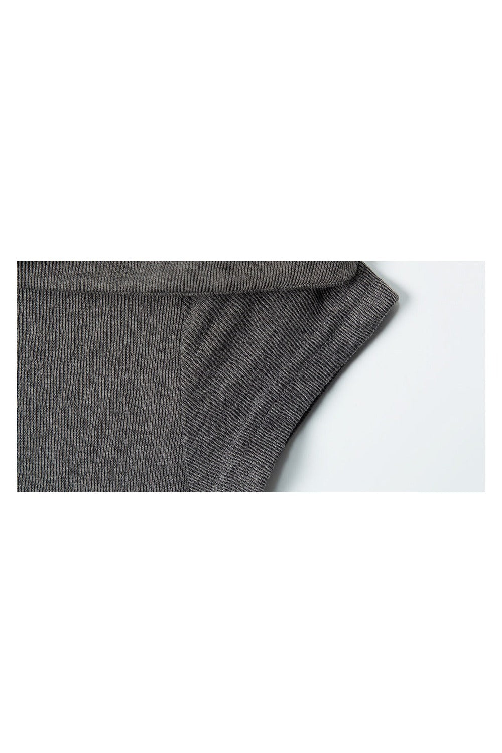 Gray Off-Shoulder Minimalist Top