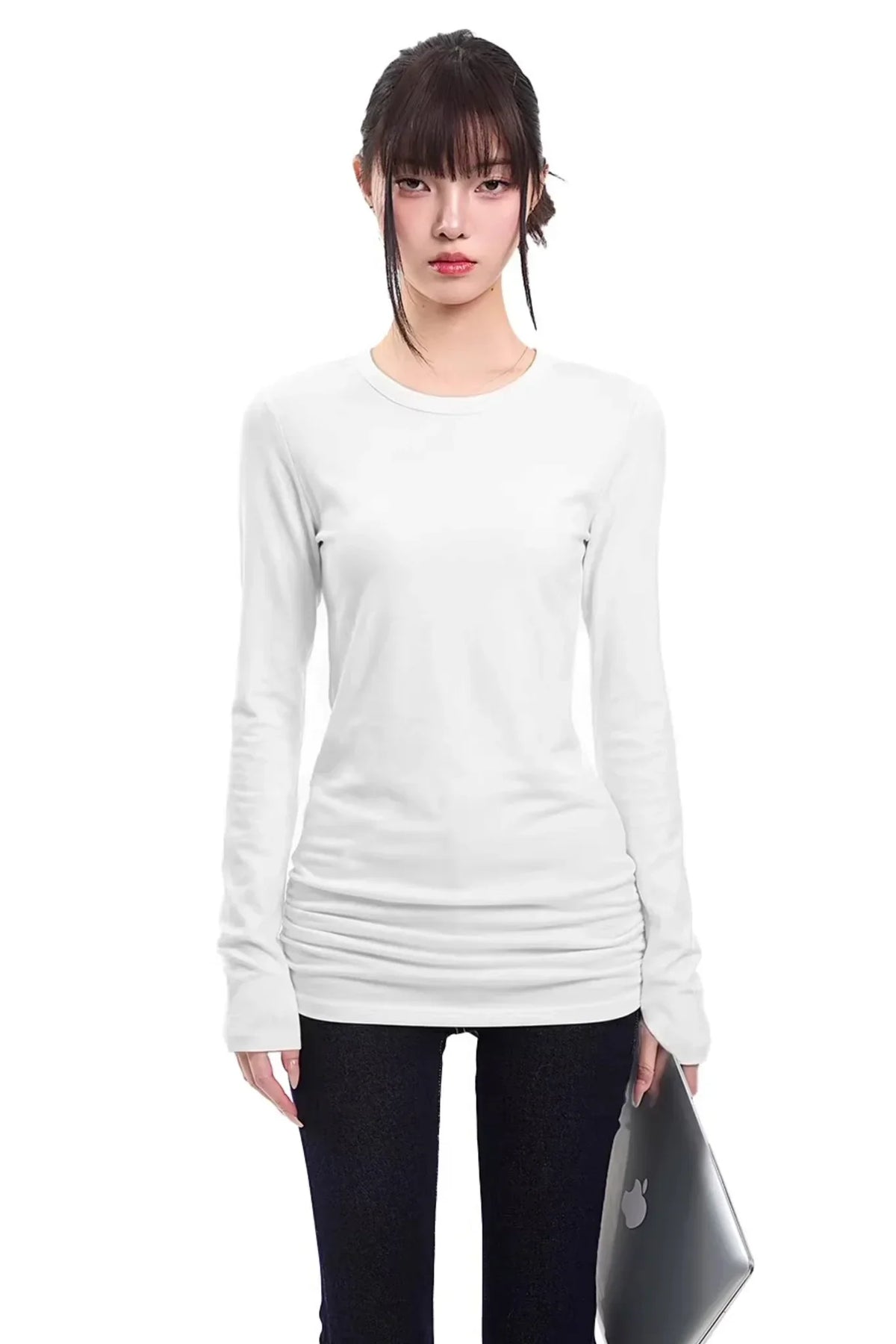 Gray Slim Autumn Sweater
