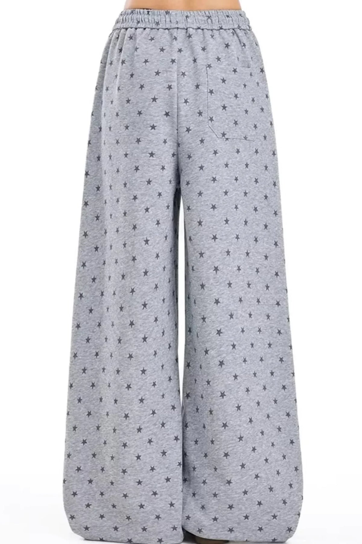Gray Star Print Sweatpants