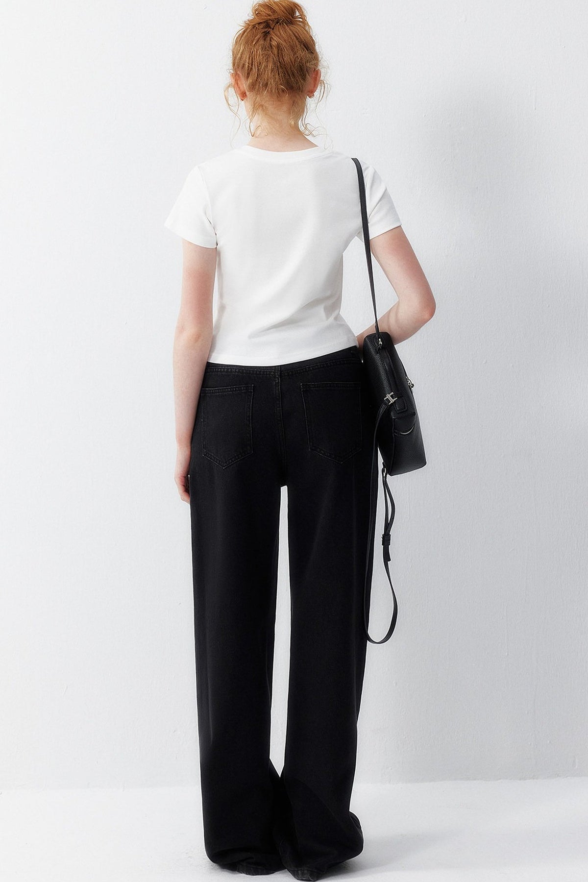 Gray Wide-Leg Jeans