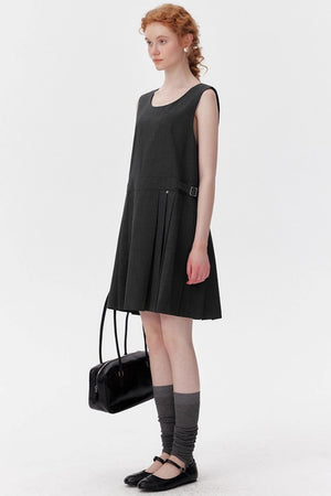 Gray Wool Blazer Skirt Set-Up