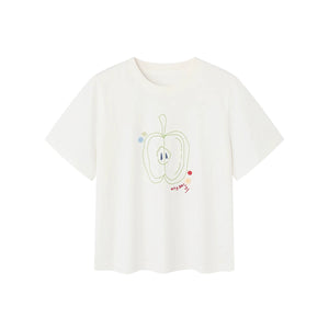 Green Apple Print Top