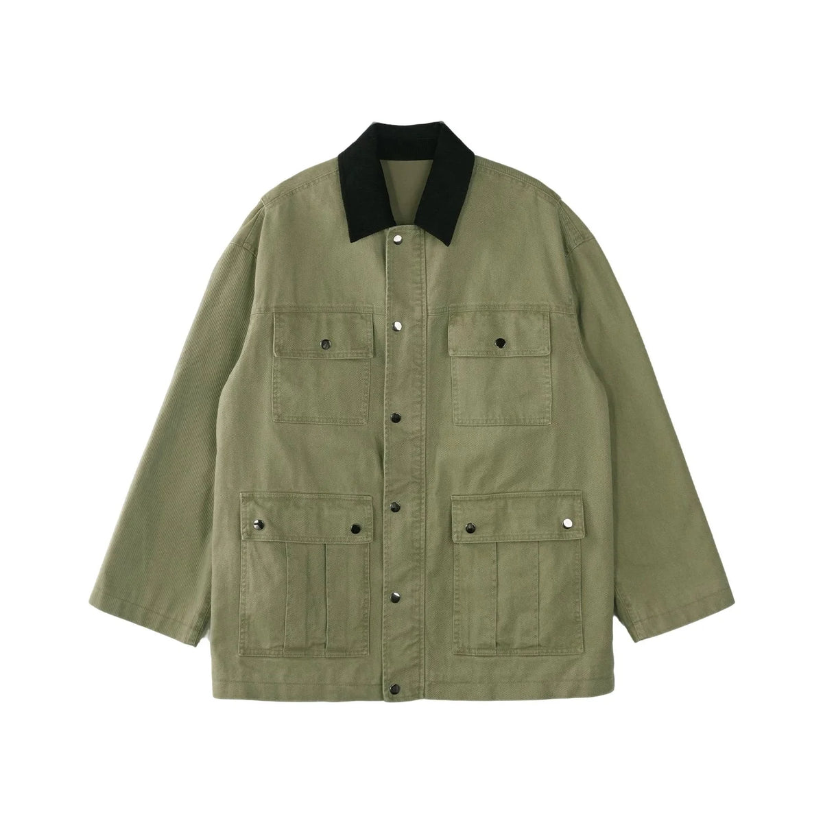 Green Distressed Cotton Jacket