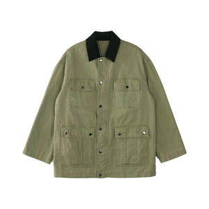 Green Distressed Cotton Jacket