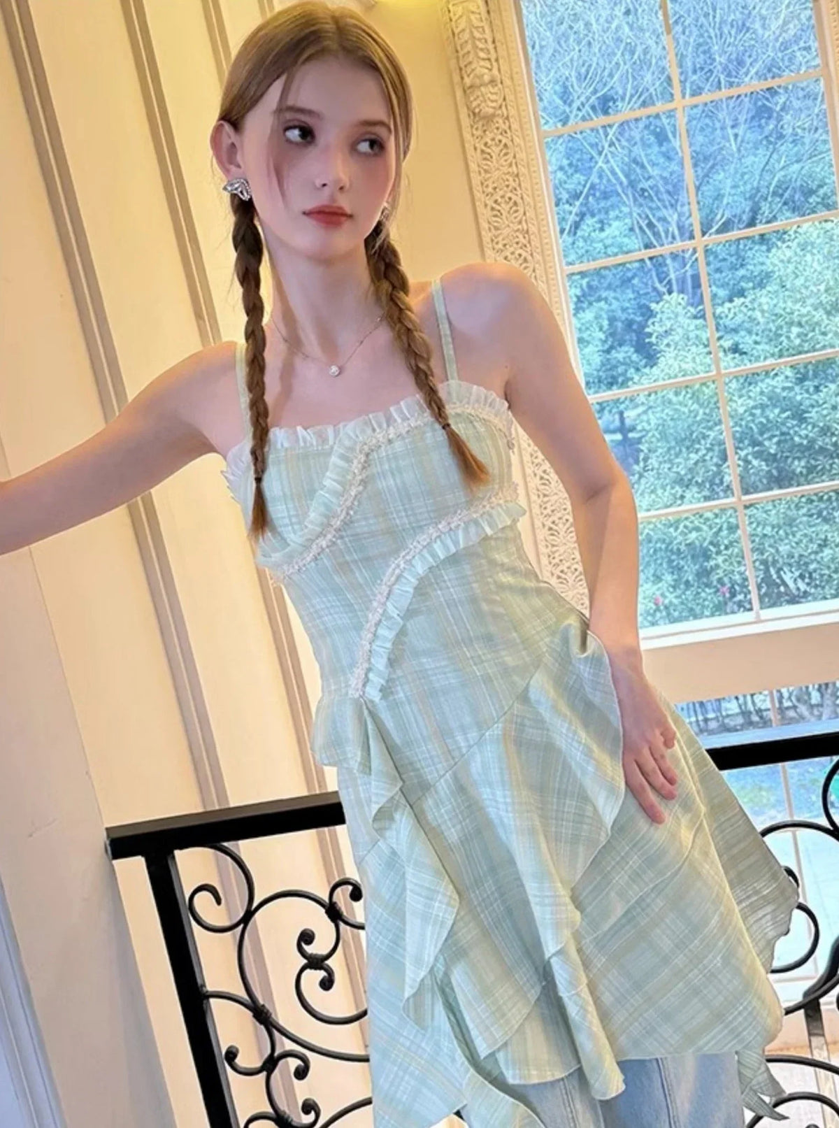Green Floral Dress