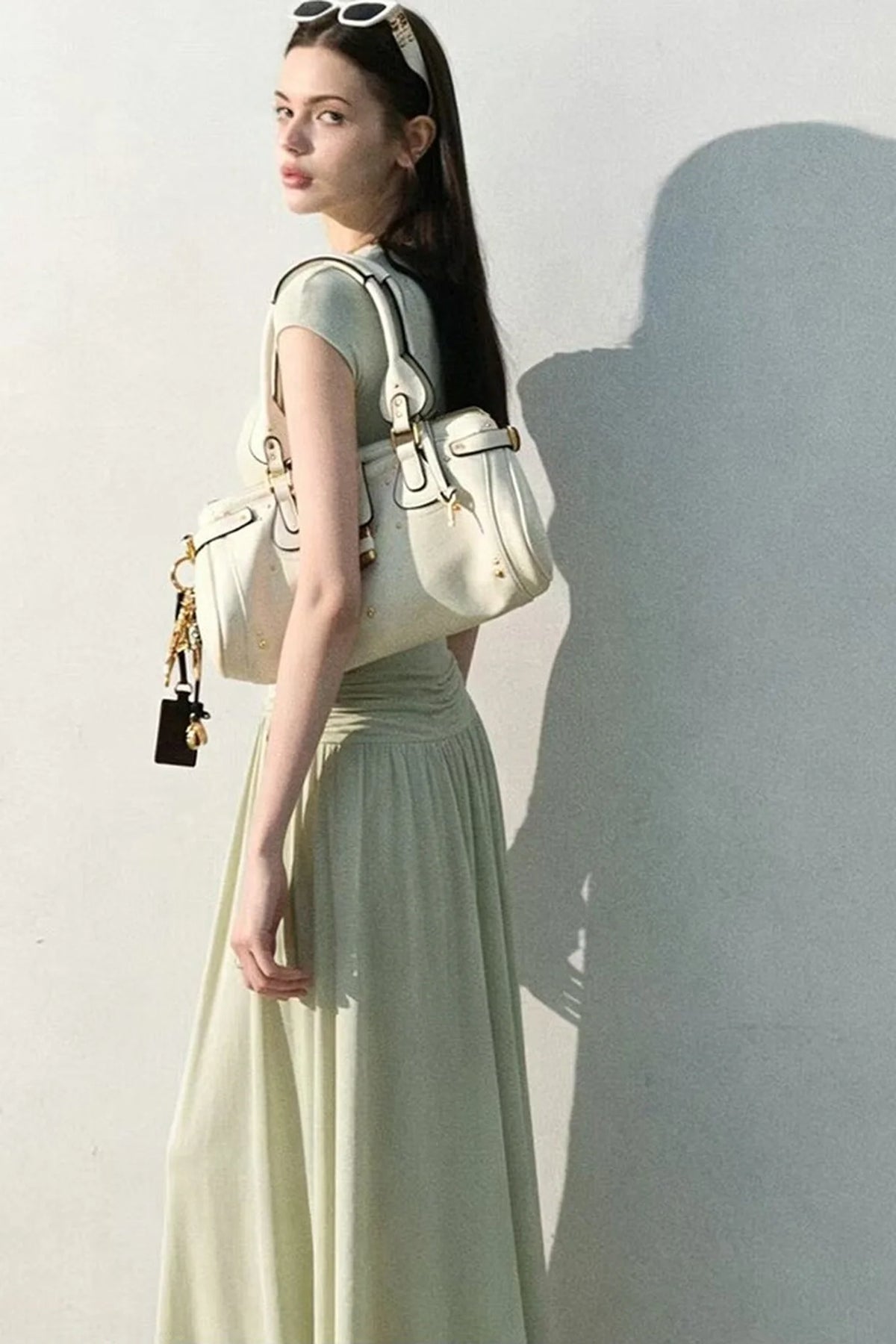 Green Lake Draped Knit Dress