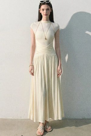 Green Lake Draped Knit Dress