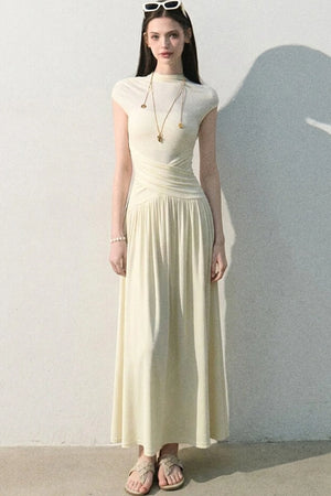 Green Lake Draped Knit Dress