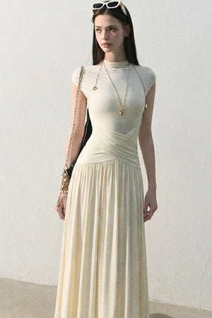 Green Lake Draped Knit Dress