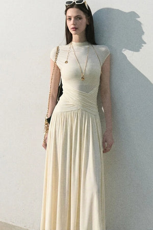 Green Lake Draped Knit Dress