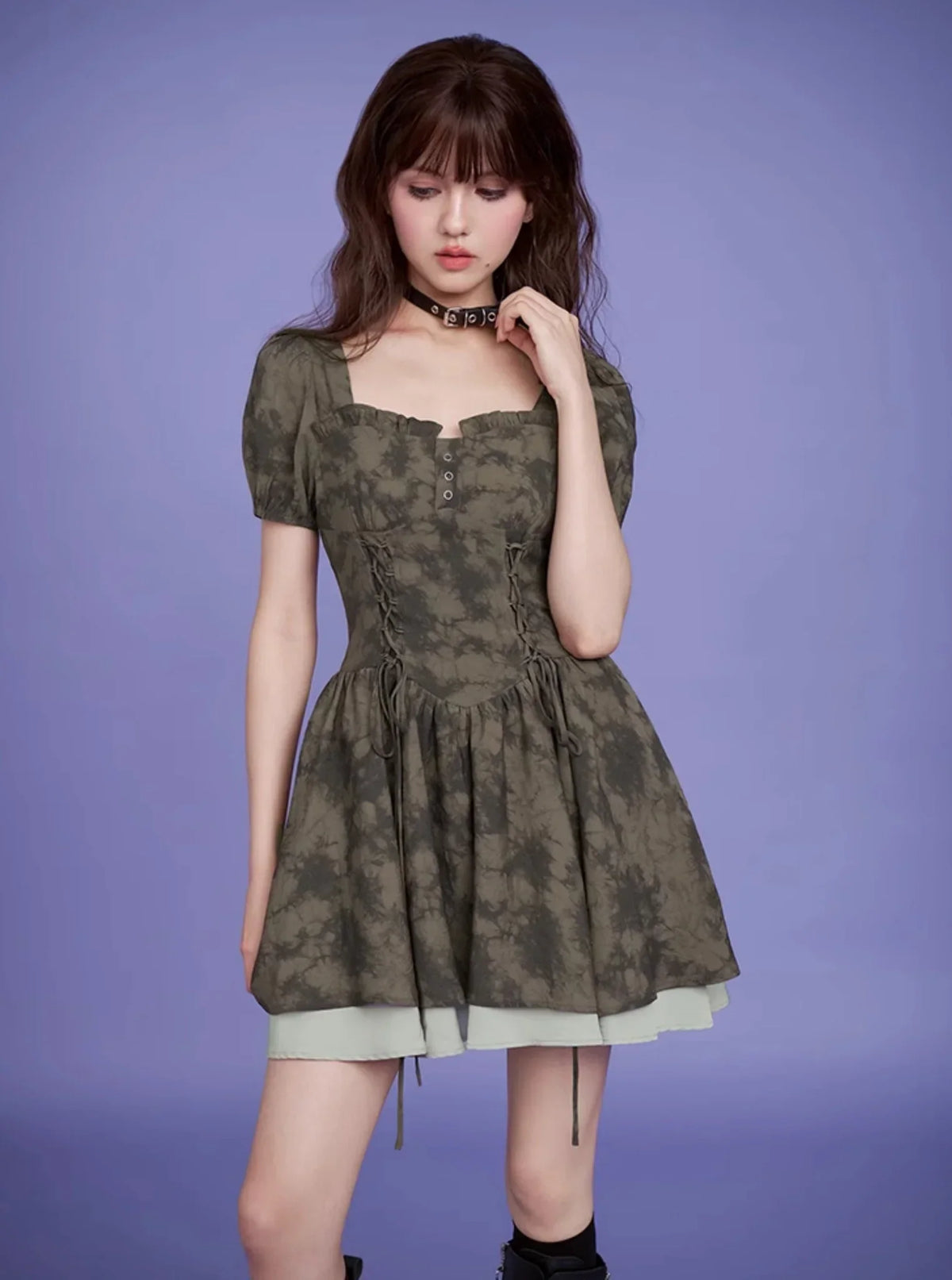 Green Tea Dyed Dress