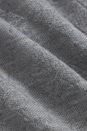 Grey Argyle Knit Cardigan With Camisole Set-Up