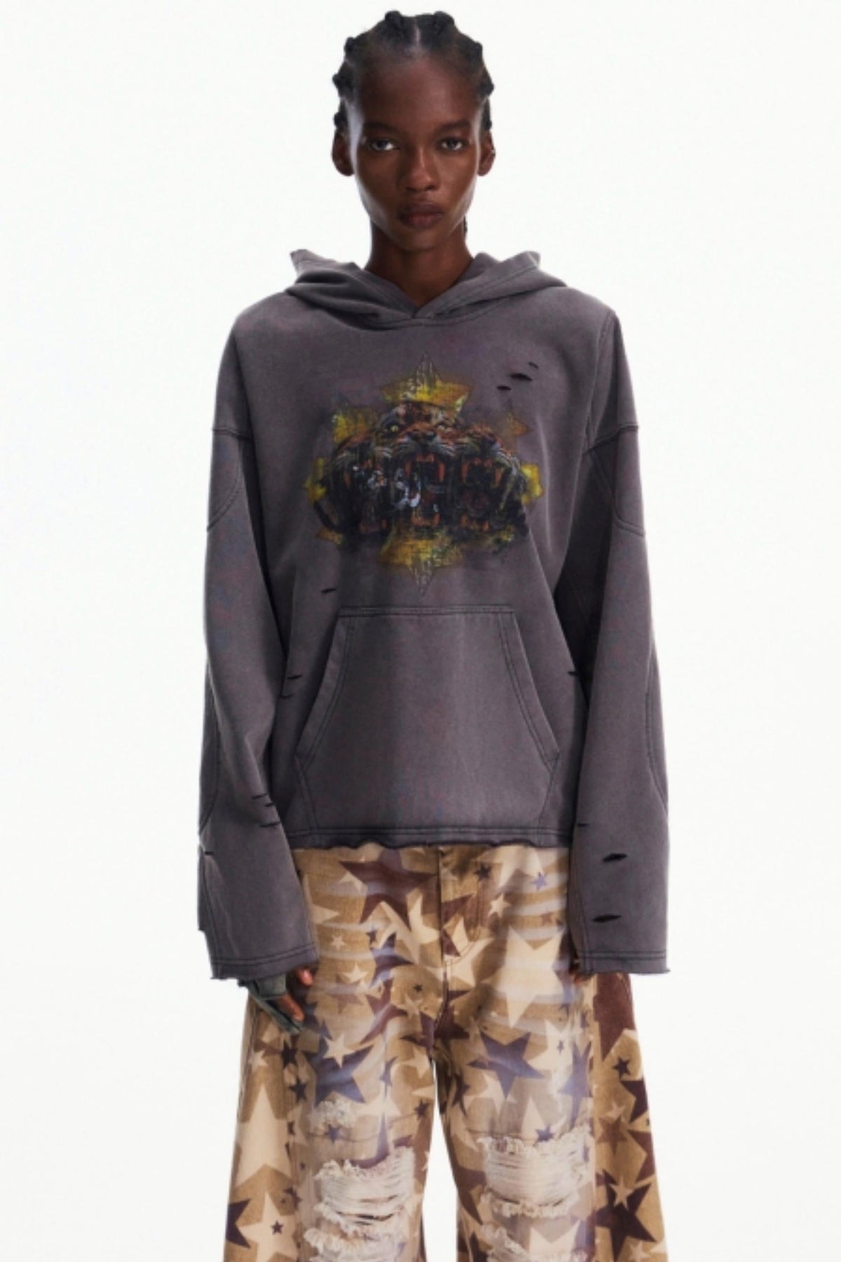 Grey Hooded Sweatshirt
