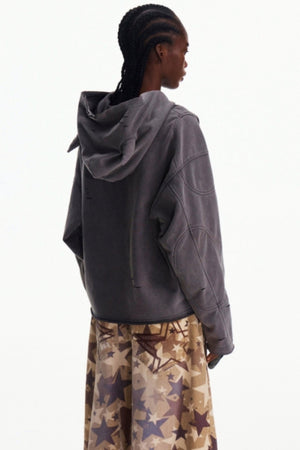 Grey Hooded Sweatshirt