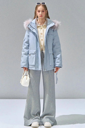 Grey Straight-Leg Sweatpants