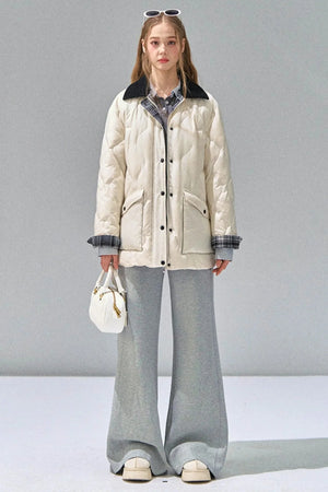 Grey Straight-Leg Sweatpants