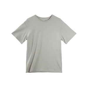 Grey Textured T-Shirt And Skirt Set-Up