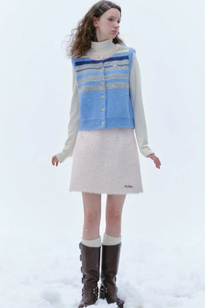 Gummy Striped Contrast Vest