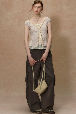 Half-Sugar Striped Blouse