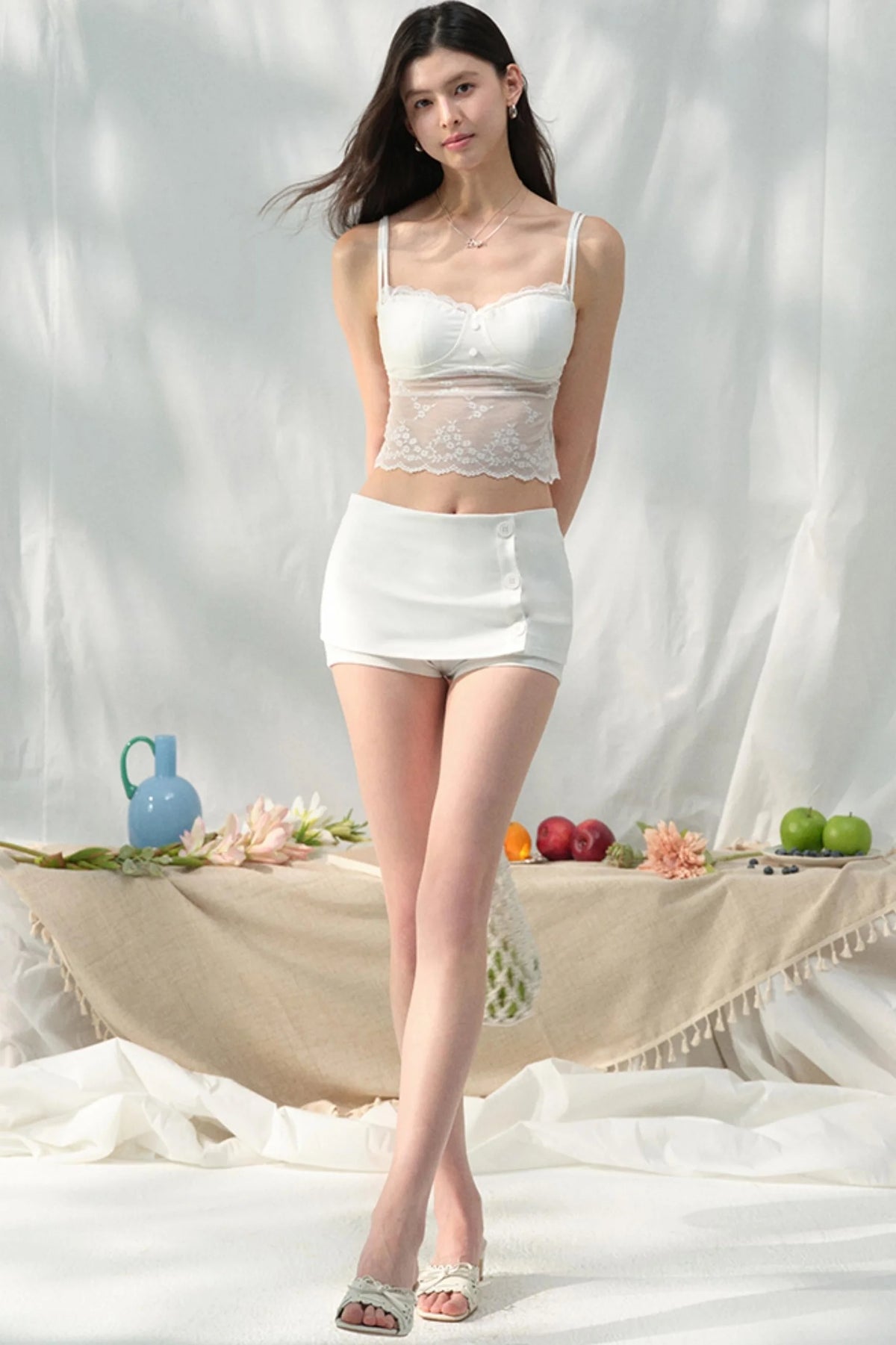 Halter Button Skirt