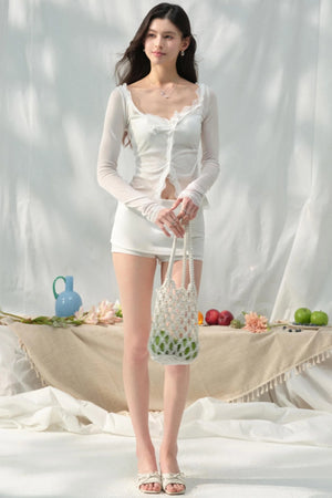 Halter Button Skirt