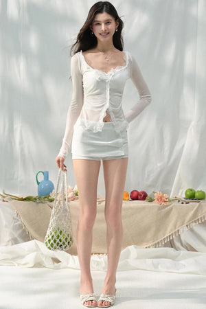 Halter Button Skirt