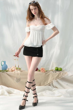 Halter Button Skirt