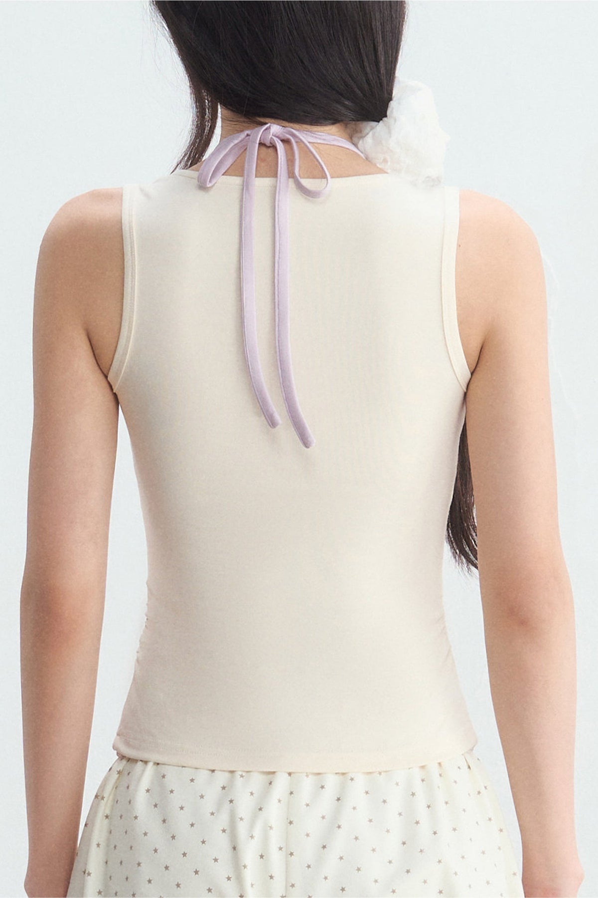 Halter Color-Blocked Camisole and Trousers Set-Up