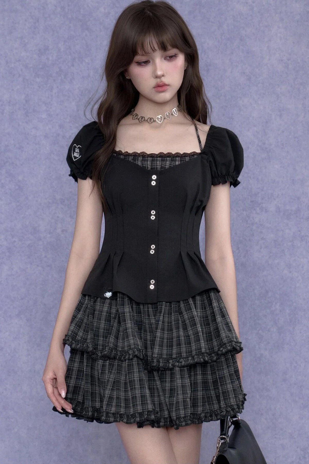 Halter Neck Academy Style Dress