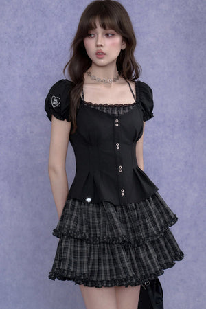Halter Neck Academy Style Dress
