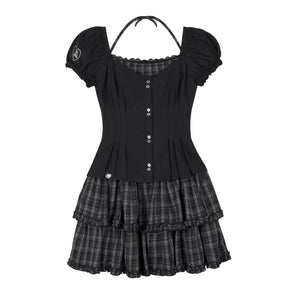 Halter Neck Academy Style Dress